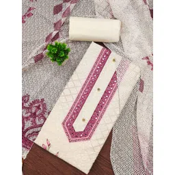 KALINI Women Cotton Blend Embellished Dress Material-picture-20