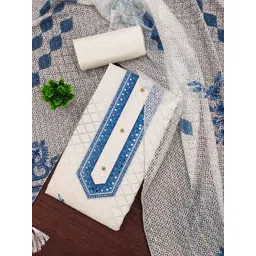 KALINI Women Cotton Blend Embellished Dress Material-picture-21