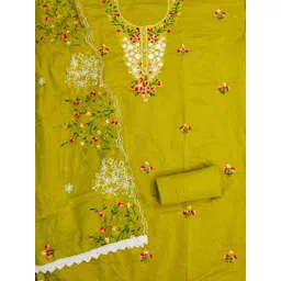 KALINI Women Cotton Blend Embroidered Dress Material-picture-33