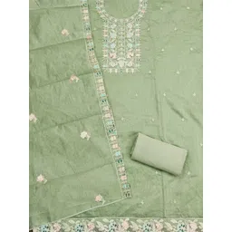 KALINI Women Cotton Blend Embroidered Dress Material-picture-30