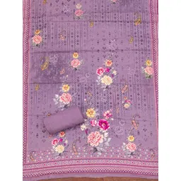 KALINI Women Cotton Blend Printed Dress Material image 4