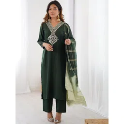 KALINI Women Embroidered A-Line Kurta Set-picture-16