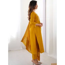 KALINI Women Embroidered A-Line Kurta Set image 5