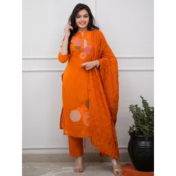 KALINI Women Embroidered Kurta with Trousers & With Dupatta-picture-28
