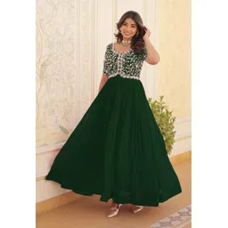 KALINI Women Ethnic Motifs Embroidered Georgette Kurta-picture-35