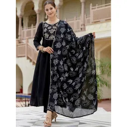 KALINI Women Ethnic Motifs Embroidered Kurta with Trousers & With Dupatta-picture-19