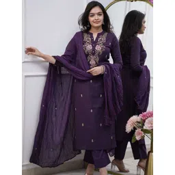 KALINI Women Ethnic Motifs Embroidered Regular Kurta Sets-picture-34