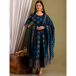 KALINI Women Ethnic Motifs Printed Anarkali Kurta-picture-14