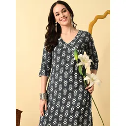KALINI Women Ethnic Motifs Printed Indie Prints Kurta-picture-26