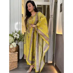 KALINI Women Ethnic Motifs Printed Regular Kurta with Palazzos & Dupatta-picture-15