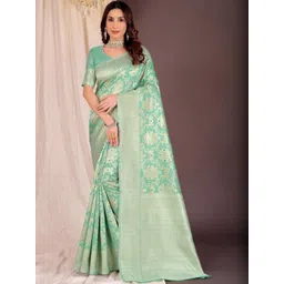 KALINI women Ethnic Motifs Zari Silk Cotton Saree-picture-23