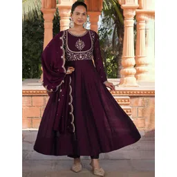 KALINI Women Floral Embroidered Kurta with Trousers & Dupatta-picture-33