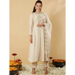 KALINI Women Floral Embroidered Kurta with Trousers & Dupatta-picture-31