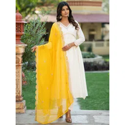 KALINI Women Floral Embroidered Kurta with Trousers & Dupatta-picture-39