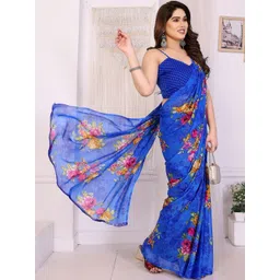 KALINI Women Floral Printed Bhagalpuri Saree With Blouse piece-picture-13