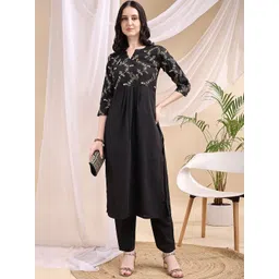 KALINI Women Floral Printed Empire Kurta with Trousers-picture-29