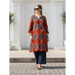 KALINI Women Floral Printed Flared Sleeves Gotta Patti Kurta-picture-28