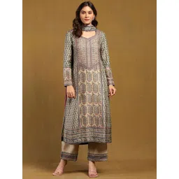 KALINI Women Floral Printed Kurta with Trousers & Dupatta-picture-12