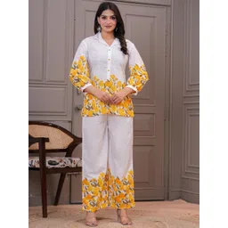 KALINI Women Floral Printed Regular Top With Trousers-picture-26