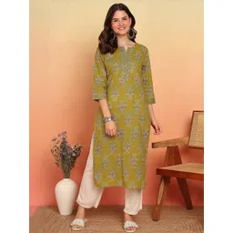 KALINI Women Floral Printed Sequinned Floral Kurta-picture-13