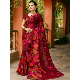 KALINI Women Geometric Printed No Border Daily Saree-picture-38