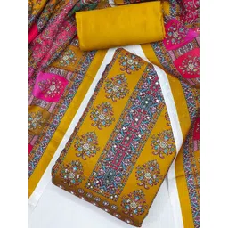 KALINI Women Multi Printed Silk Blend Unstitched Dress Material-picture-18