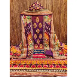 KALINI Women Multi Printed Silk Blend Unstitched Dress Material-picture-34