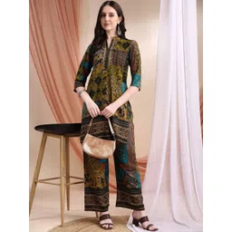 KALINI Women Multi Viscose Rayon Printed Co-Ords-picture-18