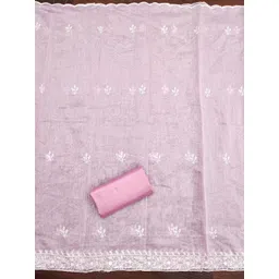 KALINI Women Pink Embroidered Cotton Blend Unstitched Dress Material-picture-22