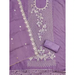 KALINI Women Poly Georgette Embroidered Dress Material-picture-33