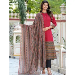 KALINI Women Printed Cotton Blend Kurta Sets-picture-22