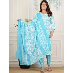 KALINI Women Printed Cotton Blend Kurta Sets-picture-18