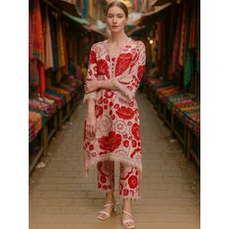 KALINI Women Printed Cotton Blend Kurta Sets-picture-14