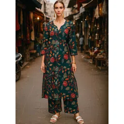 KALINI Women Printed Cotton Blend Kurta Sets-picture-23