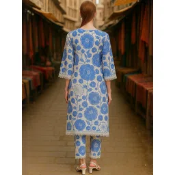 KALINI Women Printed Cotton Blend Kurta Sets image 3