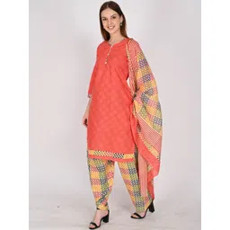 KALINI Women Printed Cotton Blend Kurta Sets With Dupatta-picture-33