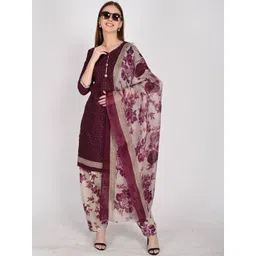 KALINI Women Printed Cotton Blend Kurta Sets With Dupatta-picture-29