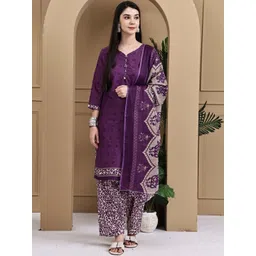 KALINI Women Printed Cotton Blend Kurta Sets With Dupatta-picture-32