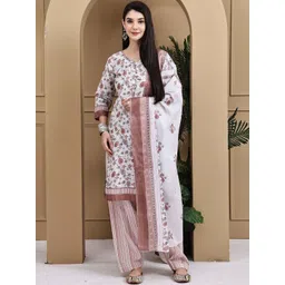 KALINI Women Printed Cotton Blend Kurta Sets With Dupatta-picture-38