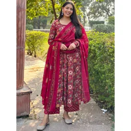 KALINI Women Printed Viscose Rayon Kurta Sets With Dupatta-picture-22