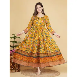 KALINI Women Quirky Embroidered Flared Sleeves Floral Anarkali Kurta-picture-25