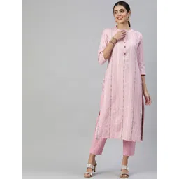 KALINI Women Regular Thread Work Kurta with Trousers-image-34