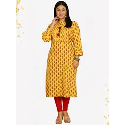 KALINI Women Round Neck Floral Printed Kurta-picture-32