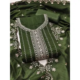 KALINI Women Silk Blend Embroidered Dress Material-picture-25