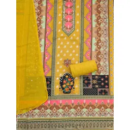 KALINI Women Silk Blend Printed Dress Material-picture-10