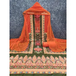 KALINI Women Silk Blend Printed Dress Material image 2