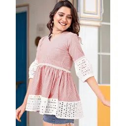 KALINI Women Striped A-line Top-picture-15