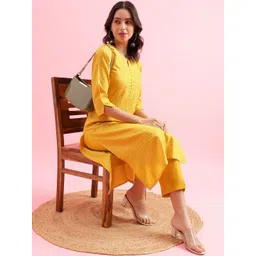 KALINI Women Striped Self Design Kurta with Trousers-picture-32