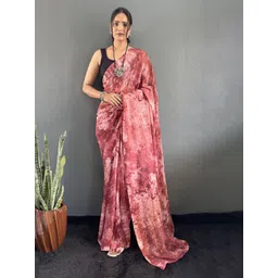 KALINI Women Tie and Dye Printed Pure Georgette Saree-picture-19