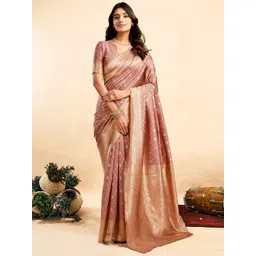 KALINI Women Woven Design Zari Banarasi Saree-picture-25